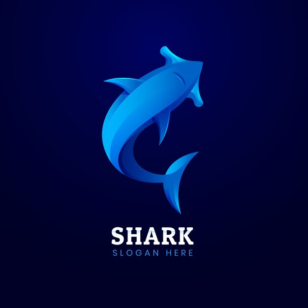 Plantilla de logotipo de tiburón creativo
