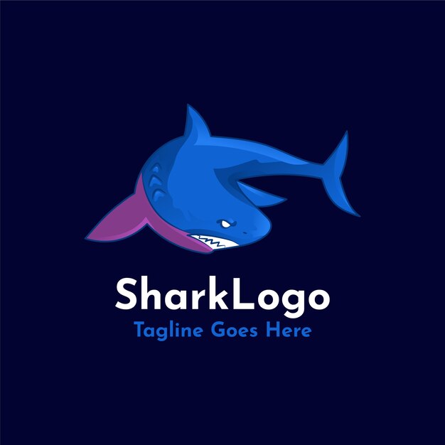 Plantilla de logotipo de tiburón creativo