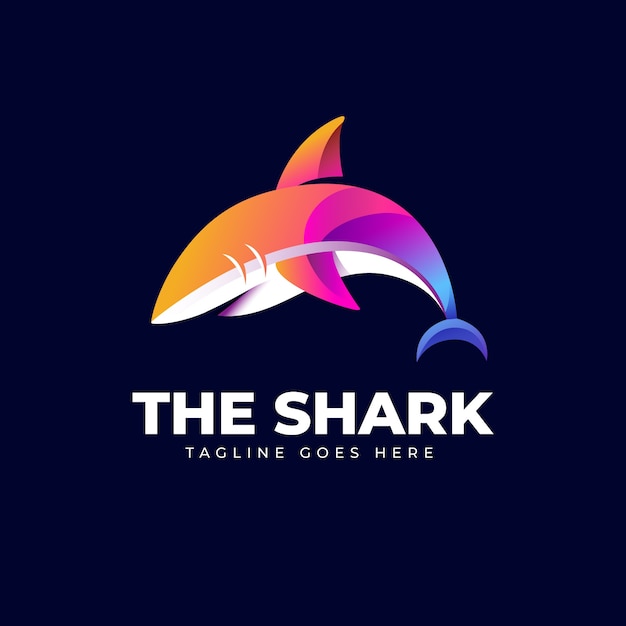 Plantilla de logotipo de tiburón creativo