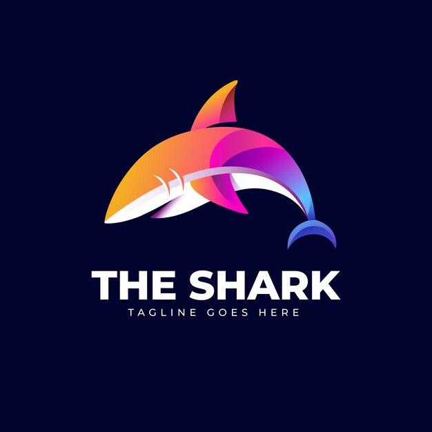 Plantilla de logotipo de tiburón creativo