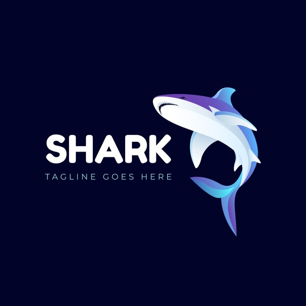 Plantilla de logotipo de tiburón creativo