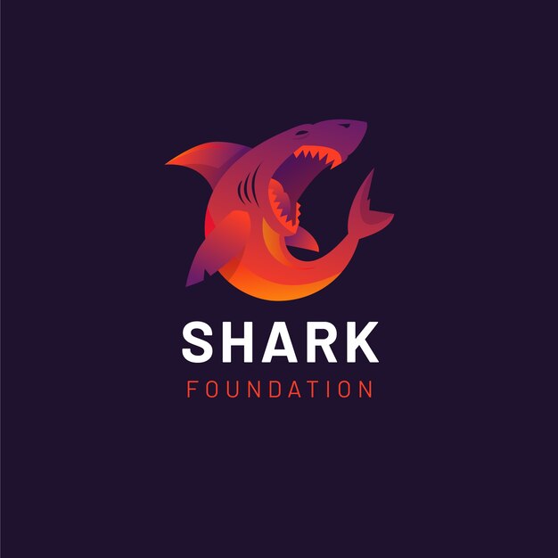 Plantilla de logotipo de tiburón creativo