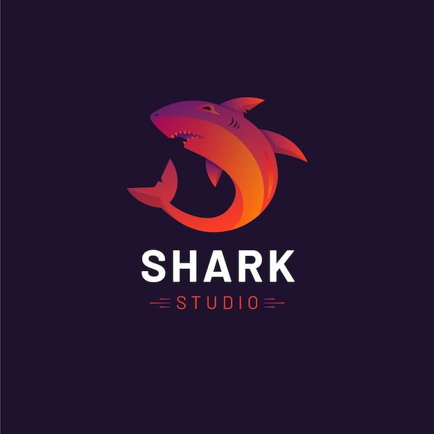 Plantilla de logotipo de tiburón creativo