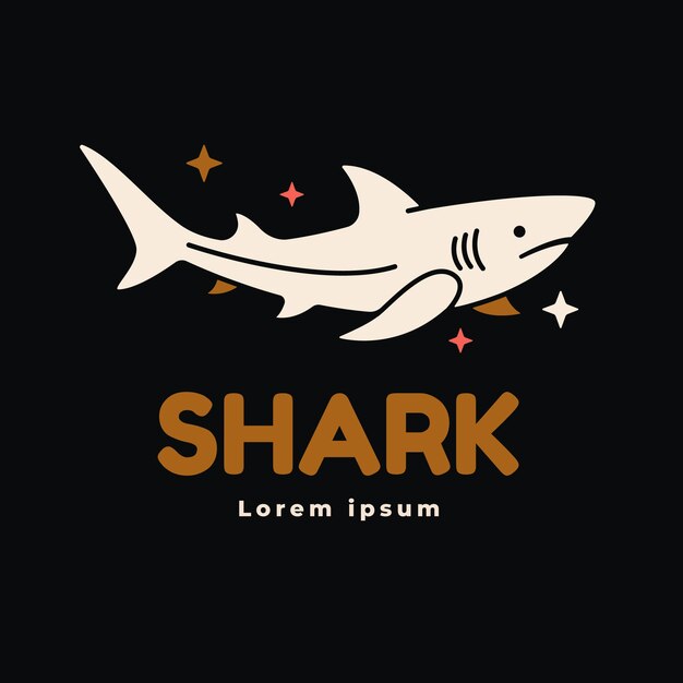 Plantilla de logotipo de tiburón creativo