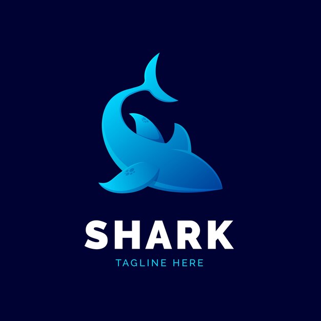 Plantilla de logotipo de tiburón creativo