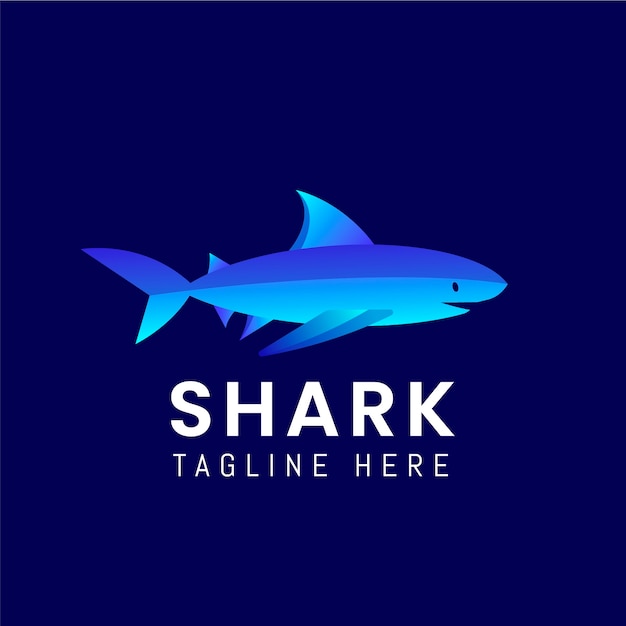 Plantilla de logotipo de tiburón creativo