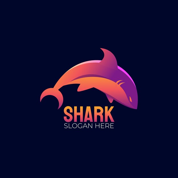 Plantilla de logotipo de tiburón creativo