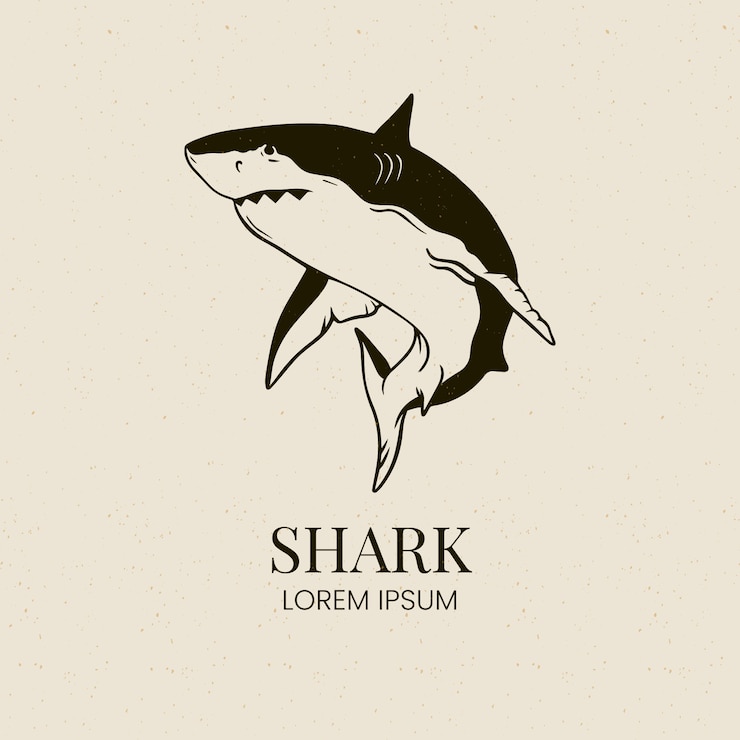 Vector gratuito plantilla de logotipo de tiburón profesional