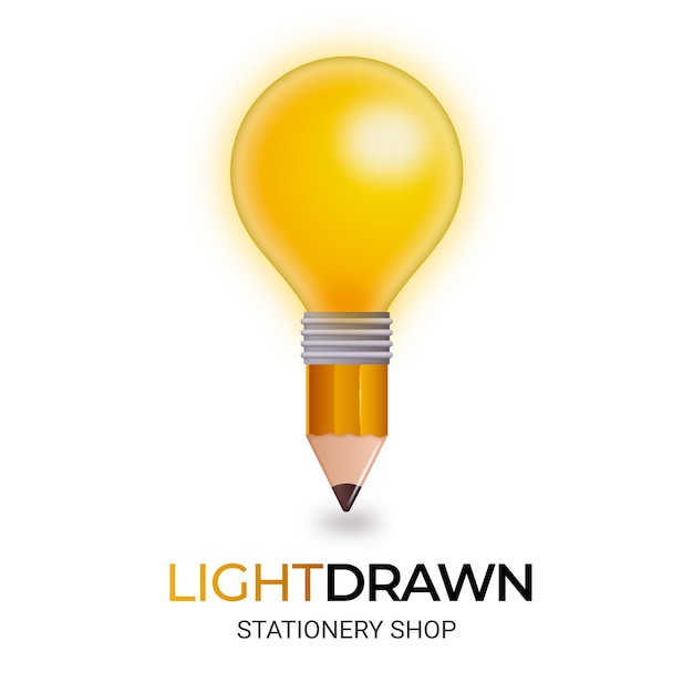 Plantilla de logotipo de tienda de papelería degradada