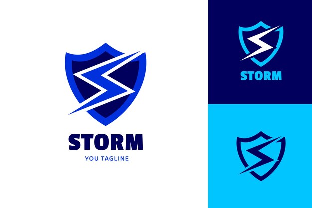 Plantilla de logotipo de tormenta profesional