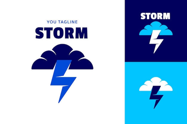 Plantilla de logotipo de tormenta profesional