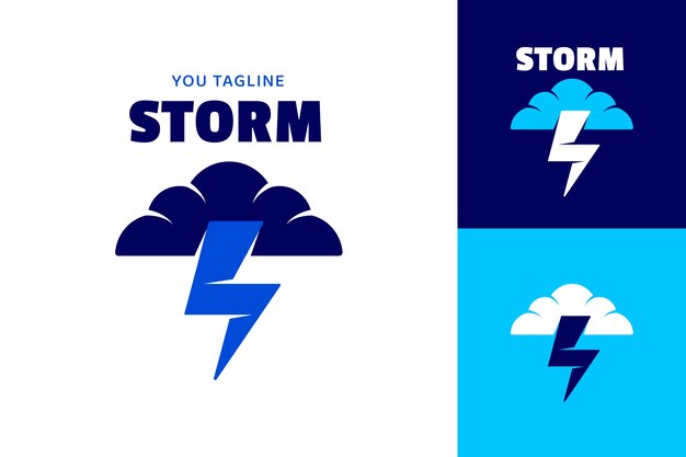 Plantilla de logotipo de tormenta profesional