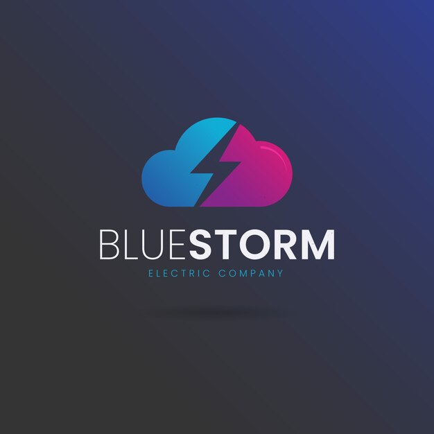 Plantilla de logotipo de tormenta profesional