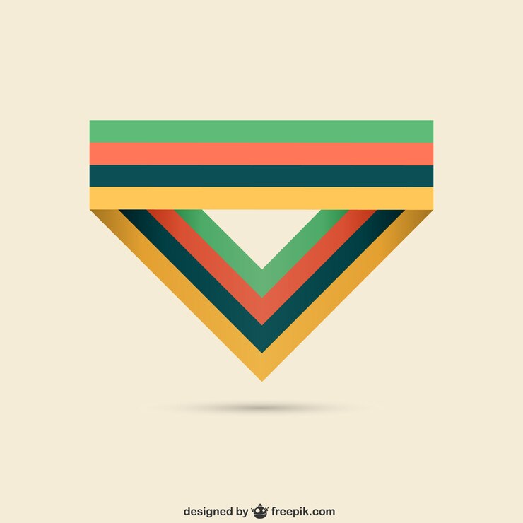 Vector gratuito plantilla de logotipo triangular