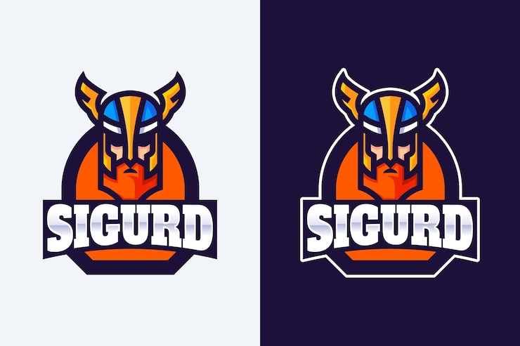 Vector gratuito plantilla de logotipo vikingo dibujado a mano