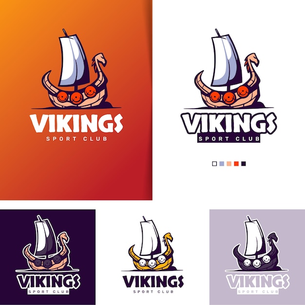 Vector gratuito plantilla de logotipo vikingo dibujado a mano