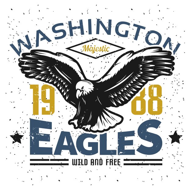 Plantilla de logotipo Vintage American Eagle