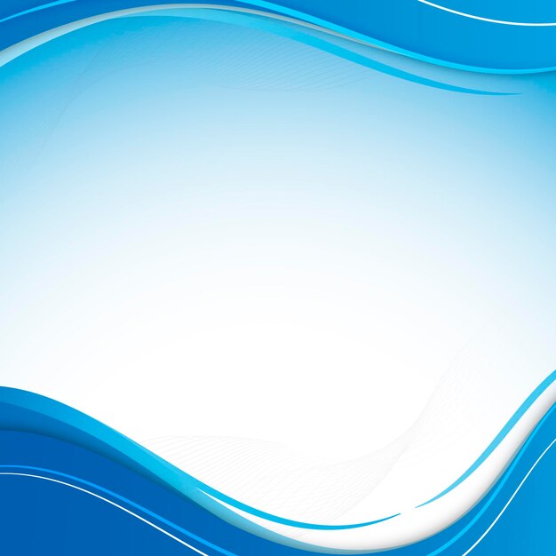 plantilla de marco de curva azul