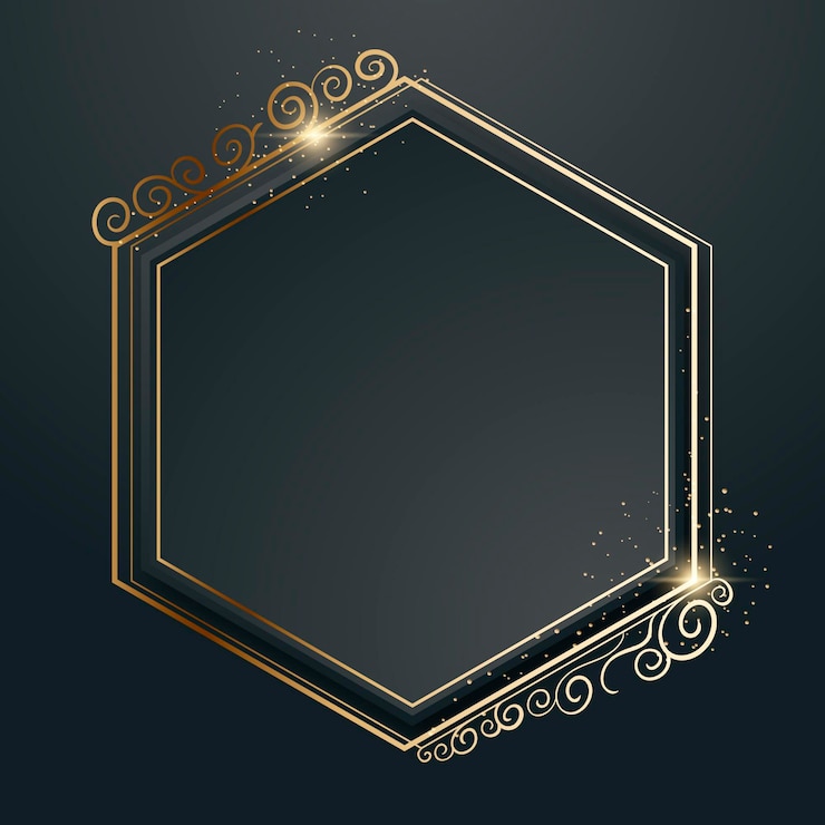 Vector gratuito plantilla de marco de lujo dorado degradado