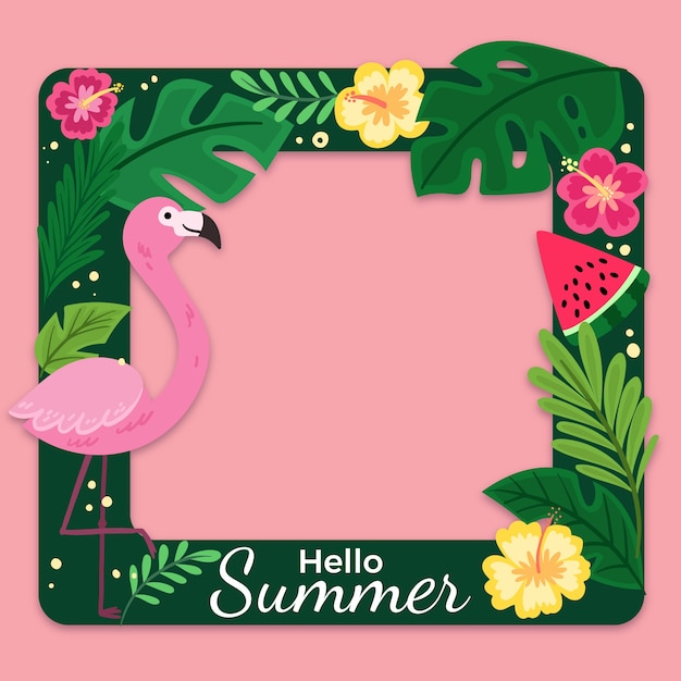 Plantilla de marco para la temporada de verano.
