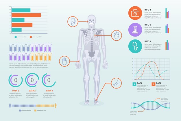 Plantilla médica infografía salud