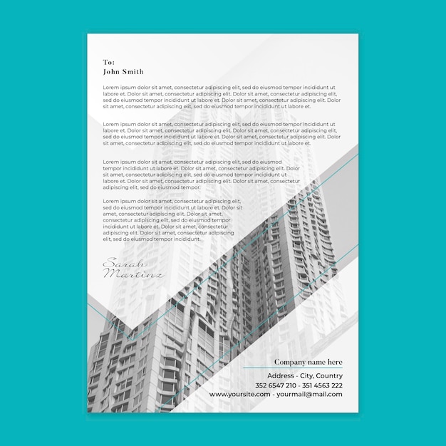 Plantilla de membrete comercial general