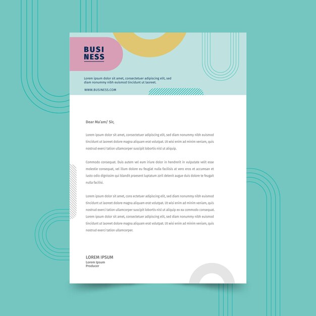 Plantilla de membrete comercial general