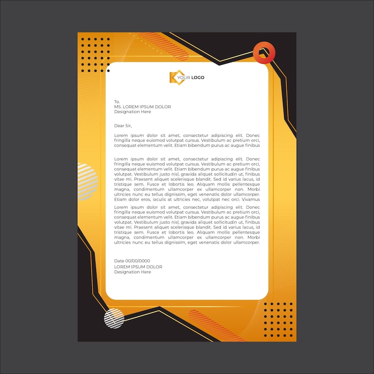 Vector gratuito plantilla de membrete de empresaria