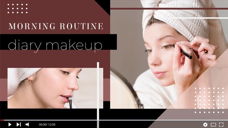 Vector gratuito plantilla de miniatura de maquillaje de youtube