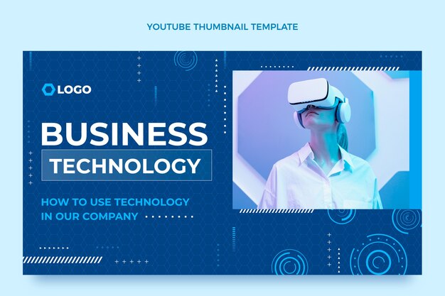 Plantilla de miniatura de youtube de tecnología empresarial