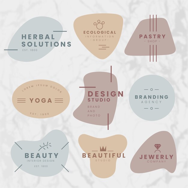 Plantilla mínima de colección de logotipos