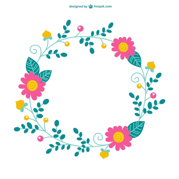 Plantilla minimalista con flores