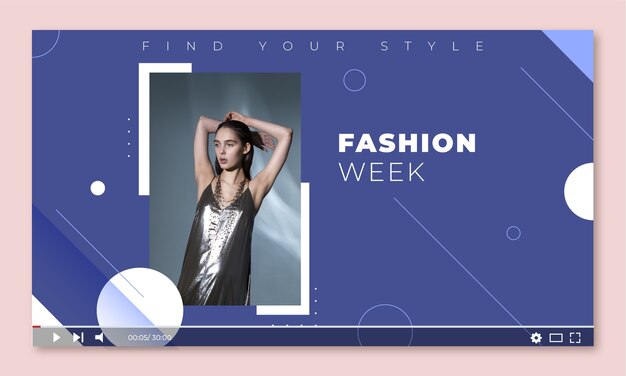Plantilla de moda de diseño plano