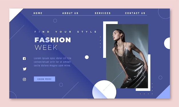 Vector gratuito plantilla de moda de diseño plano