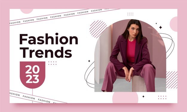 Plantilla de moda de diseño plano