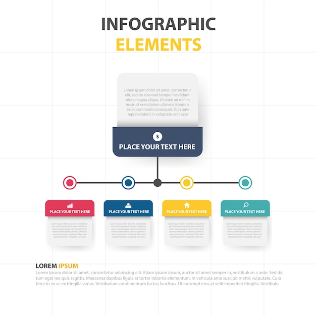 Plantilla modera infográfica de negocios