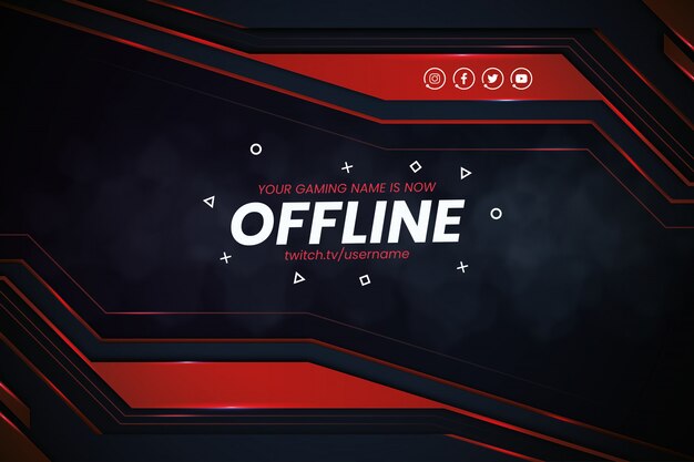 Plantilla moderna de banner de Twitch