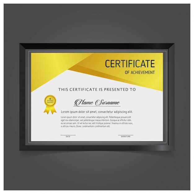 Plantilla moderna de certificado