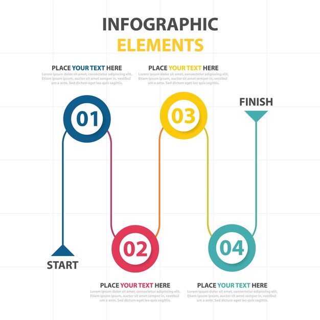 Plantilla moderna colorida infográfica de negocios