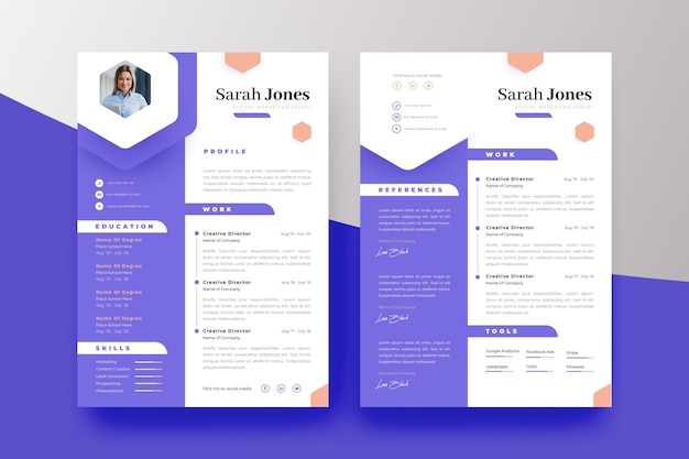 Plantilla moderna de curriculum vitae