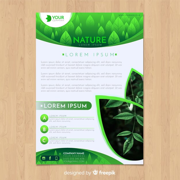 Plantilla moderna de flyer de naturaleza