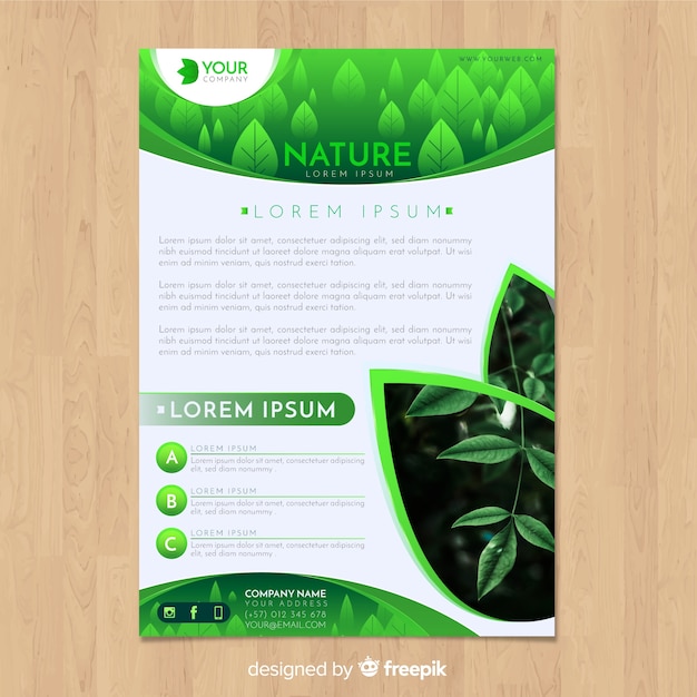 Plantilla moderna de flyer de naturaleza
