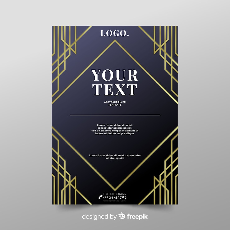 Vector gratuito plantilla moderna de folleto de negocios con figuras abstractas