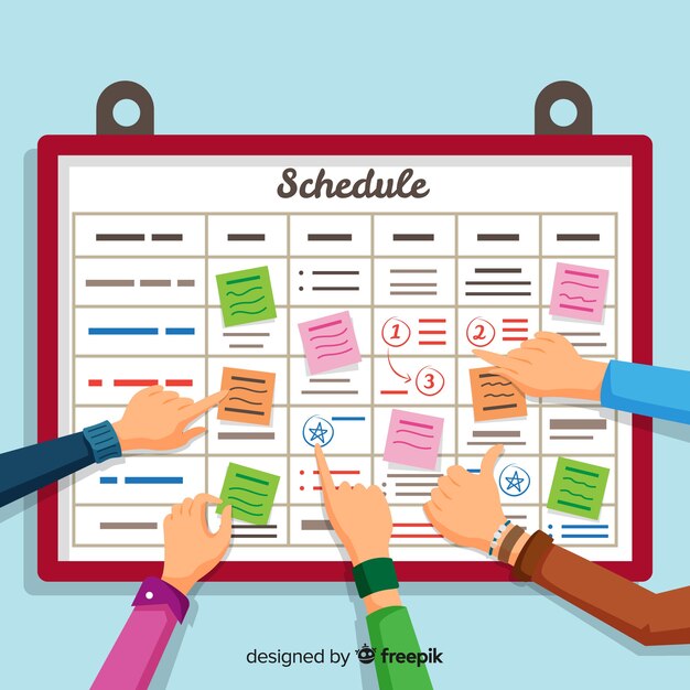 Plantilla moderna de horario de planificación