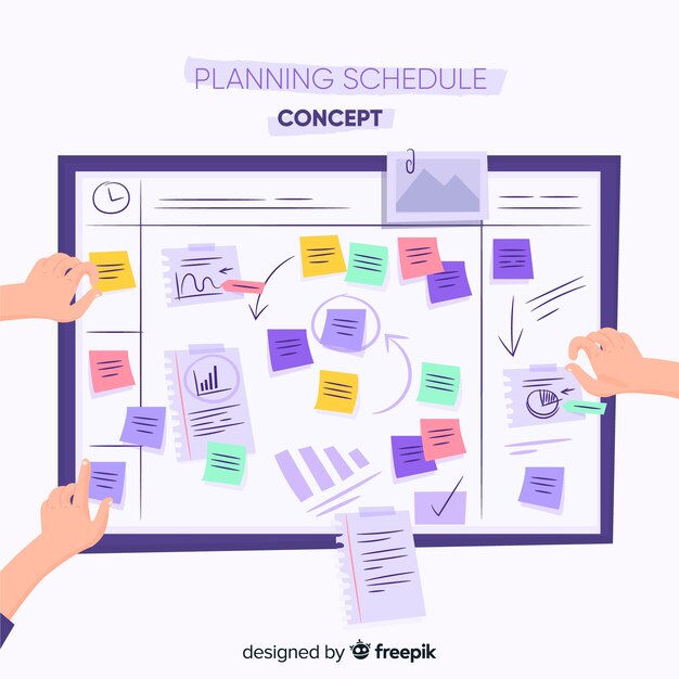 Plantilla moderna de horario de planificación