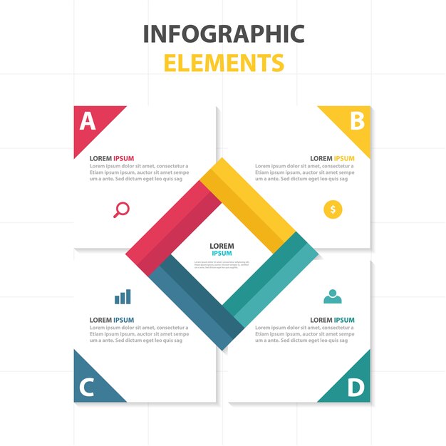 Plantilla moderna infográfica de negocios