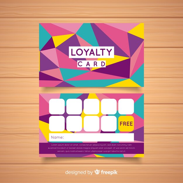 Plantilla moderna de tarjeta de cliente con estilo colorido