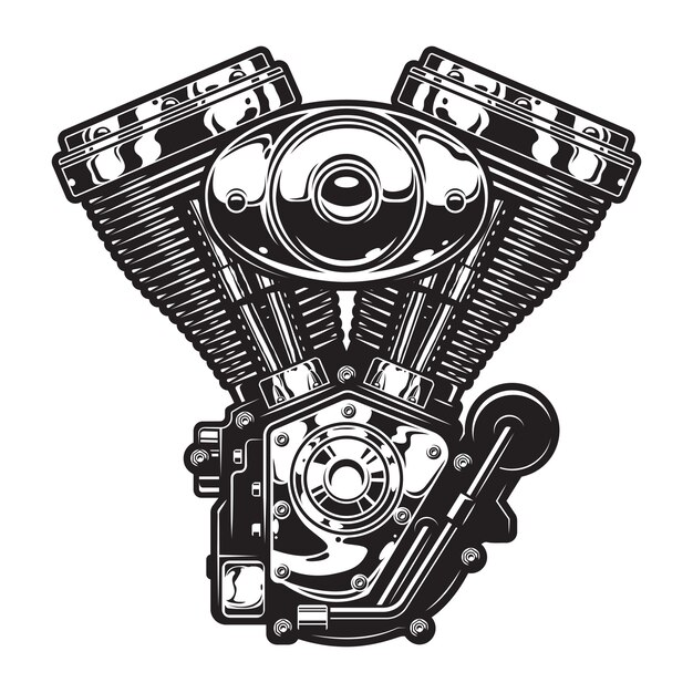 Plantilla de motor de motocicleta vintage