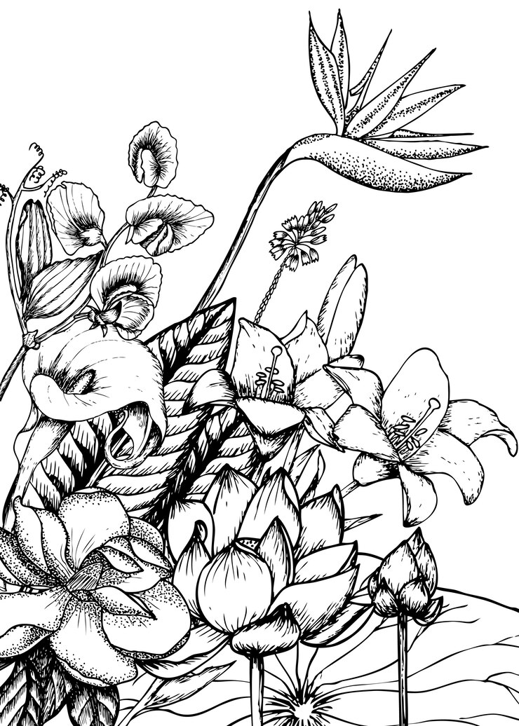 Vector gratuito plantilla natural floral dibujada a mano