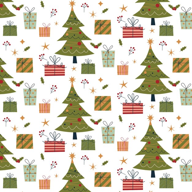 Plantilla de navidad de diseño plano